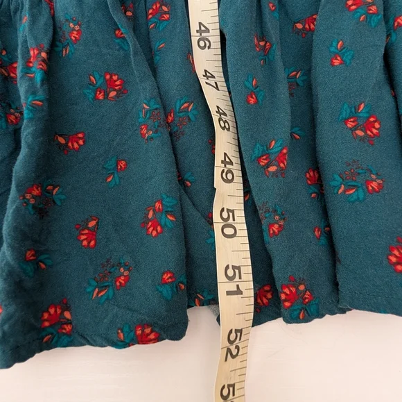 Torrid Green Floral Challis Off The Shoulder Midi Dress Size 4X Spring Pockets - Picture 8 of 12